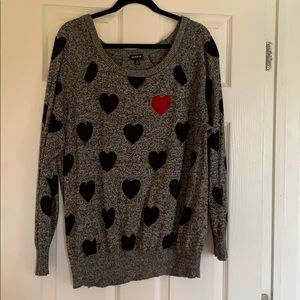 Heart Patterned Sweater